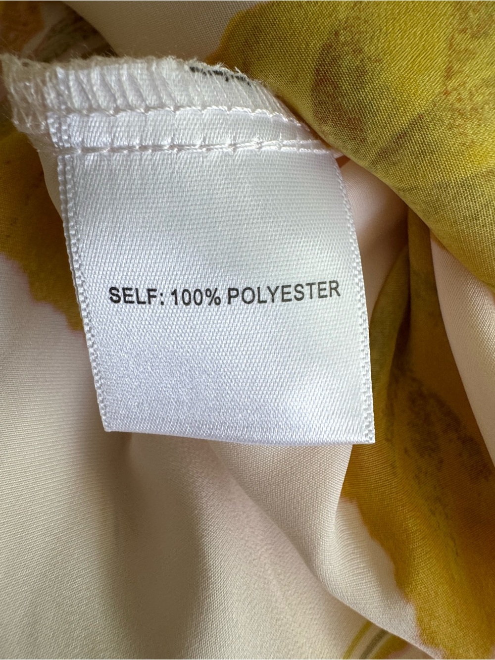 Rose & Olive Pink Floral Button-Down Blouse with Yellow Leaf Motif - Picture 8 of 9